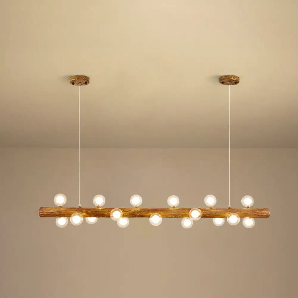 Brown Wood Island Pendant