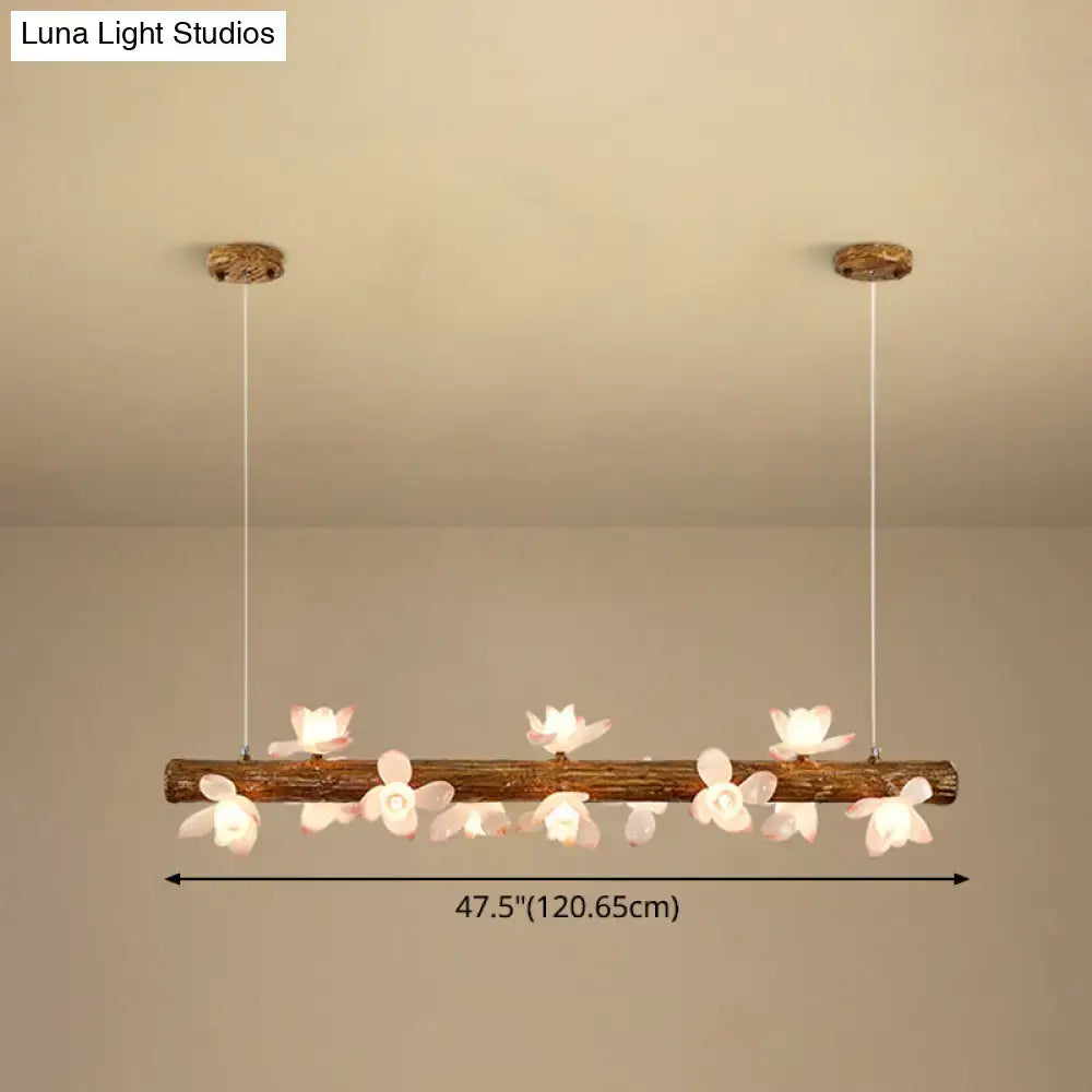 Brown Wood Island Pendant