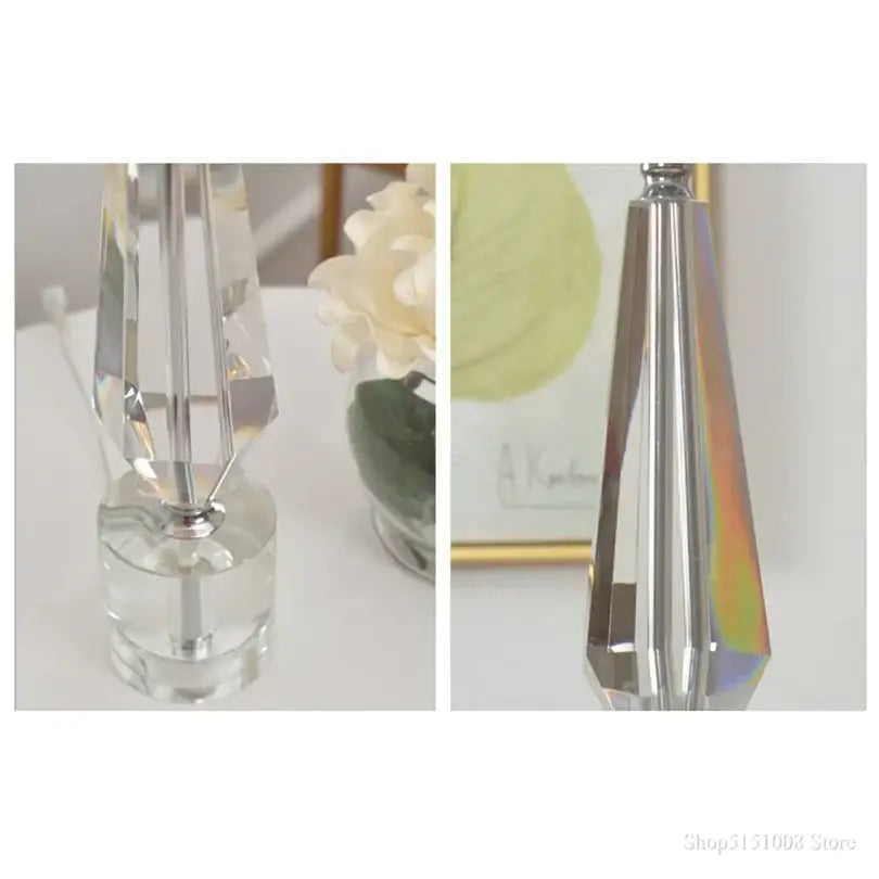 Gray Crystal Table Lamp