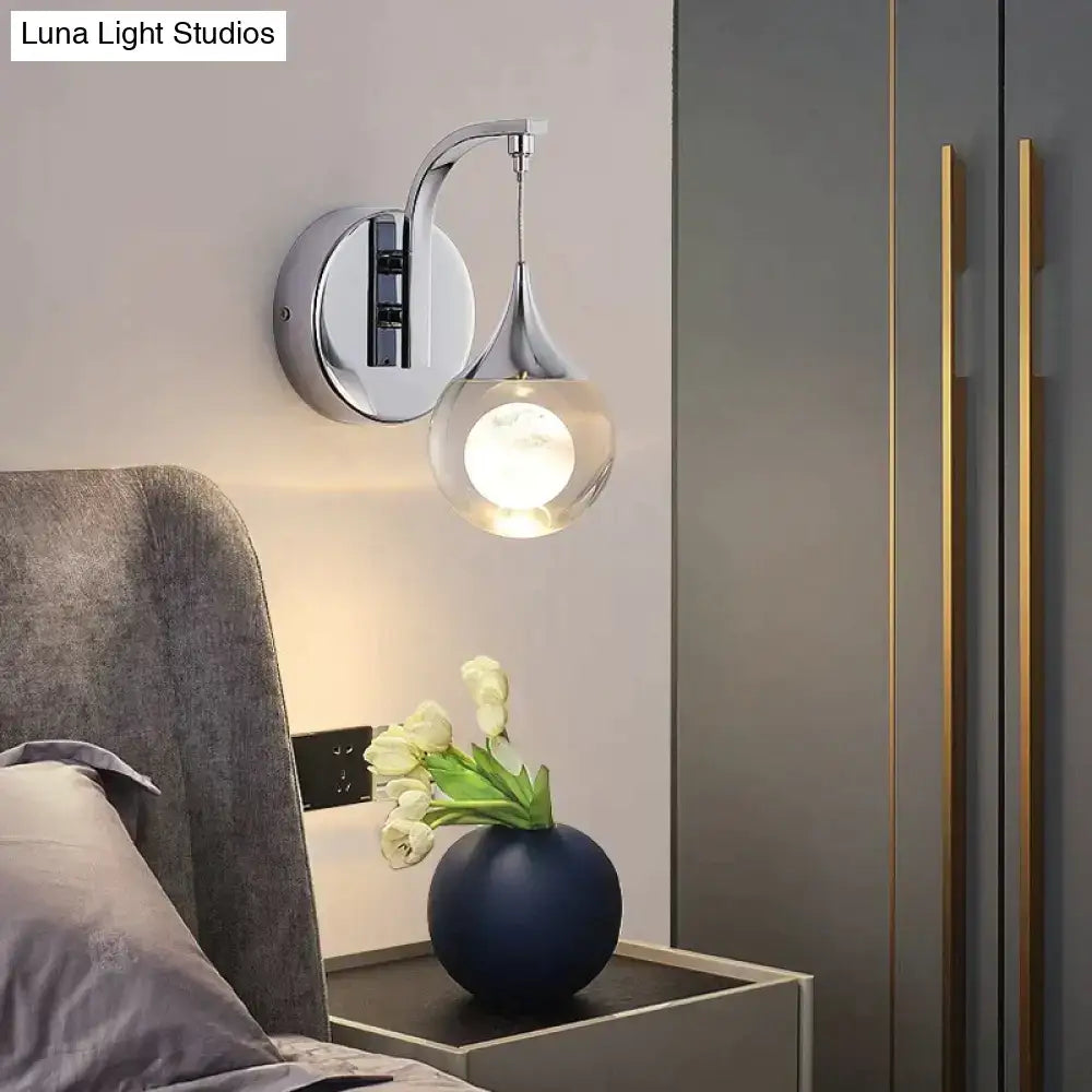 Gold Crystal Bubble Hallway Wall Lamp
