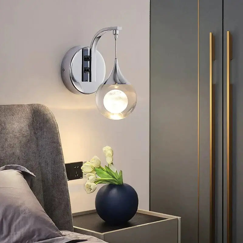 Gold Crystal Bubble Hallway Wall Lamp