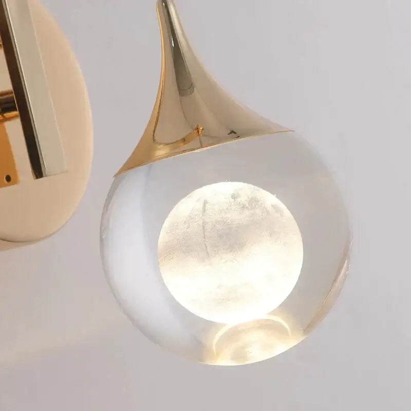 Gold Crystal Bubble Hallway Wall Lamp