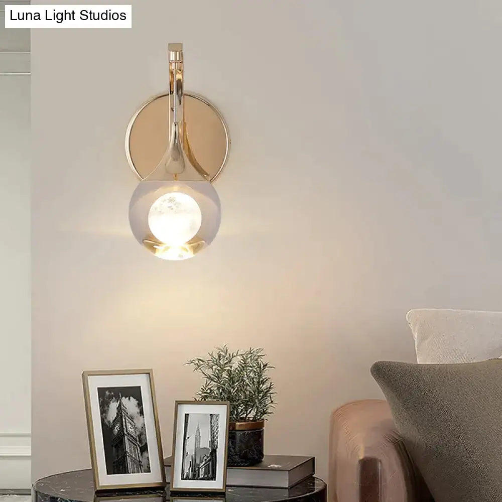 Gold Crystal Bubble Hallway Wall Lamp