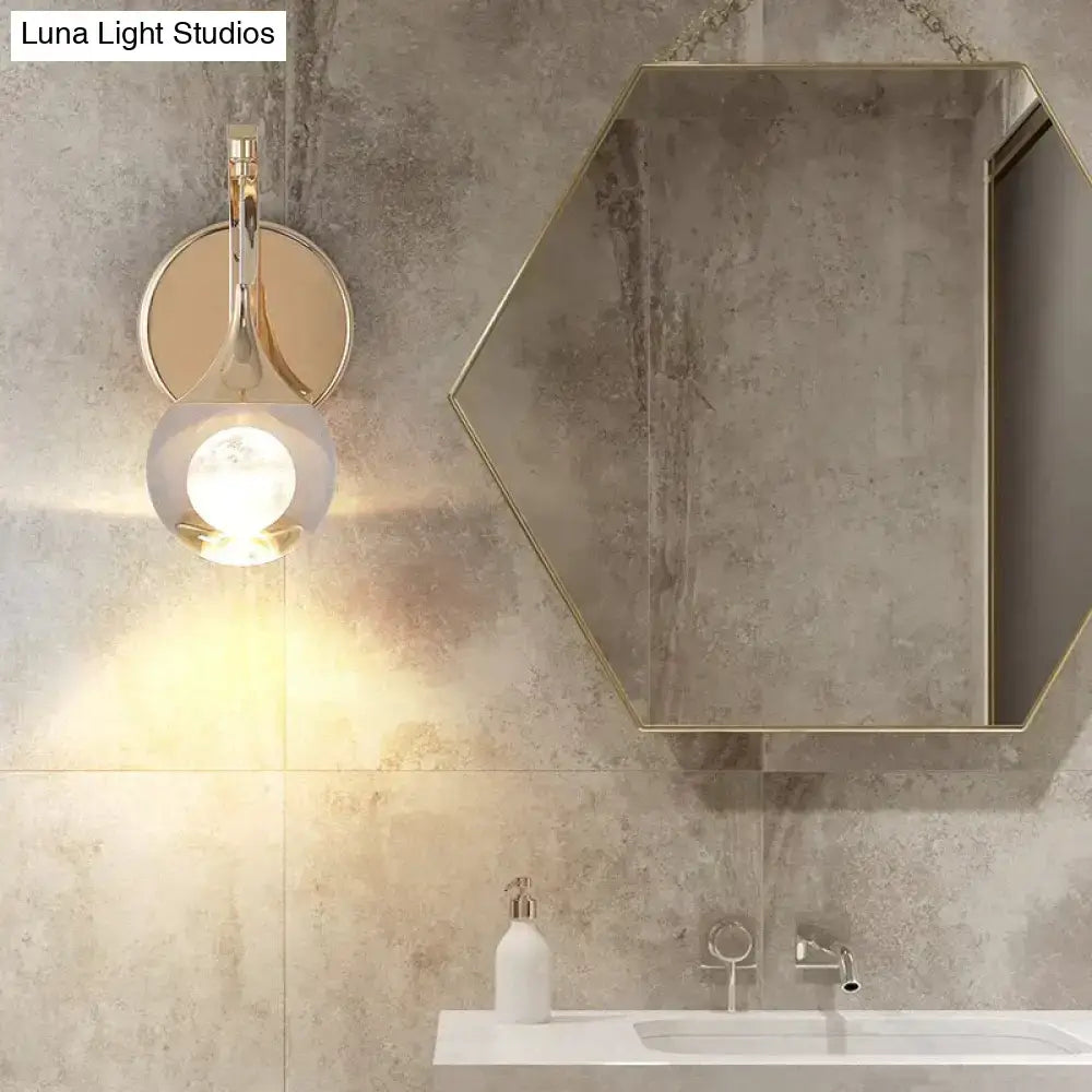 Gold Crystal Bubble Hallway Wall Lamp