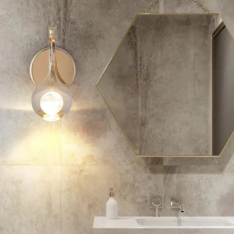 Gold Crystal Bubble Hallway Wall Lamp