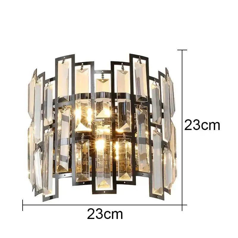 Black Crystal LED Lamp