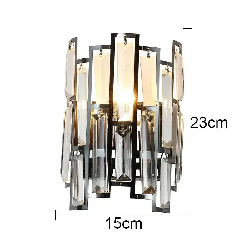 Black Crystal LED Lamp
