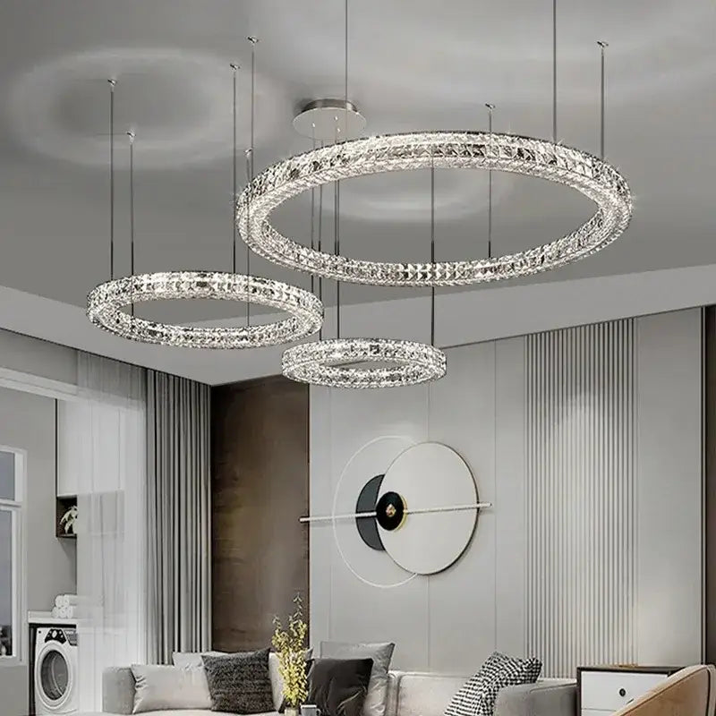 Chrome Crystal LED Chandelier Up To 6 Rings