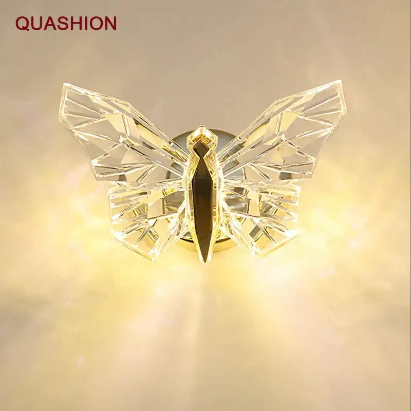 Crystal Butterfly Wall Lamp