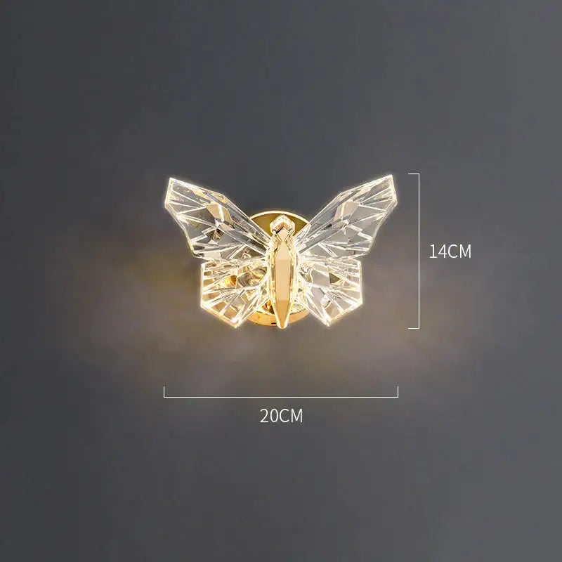 Crystal Butterfly Wall Lamp