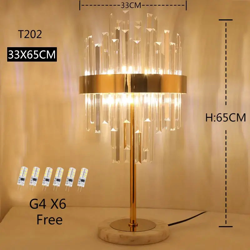 Crystal Gold Floor Lamp