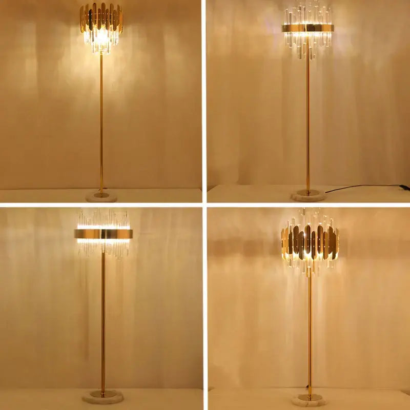 Crystal Gold Floor Lamp
