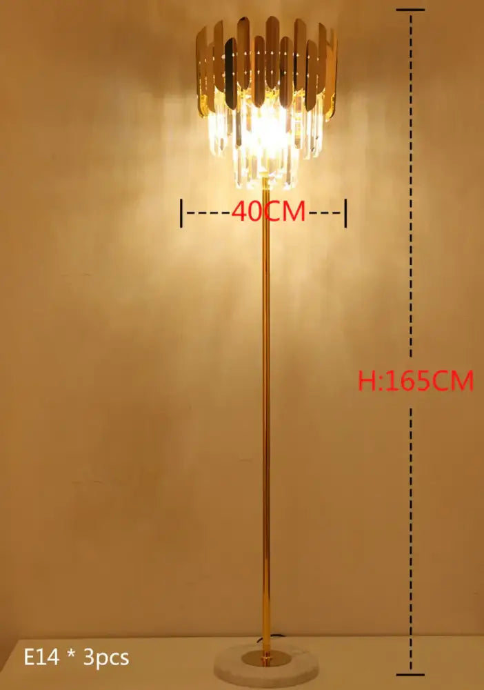 Crystal Gold Floor Lamp
