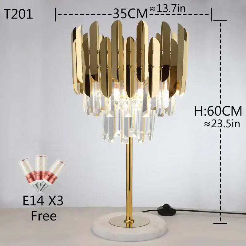 Crystal Gold Floor Lamp