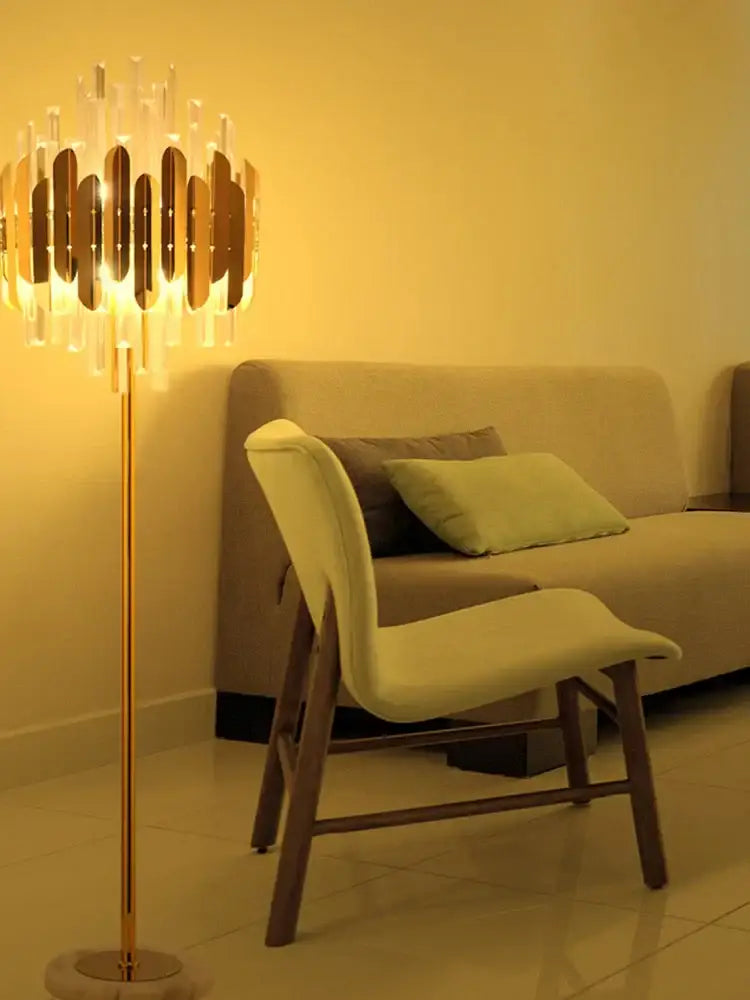 Crystal Gold Floor Lamp