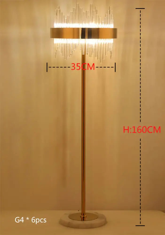 Crystal Gold Floor Lamp