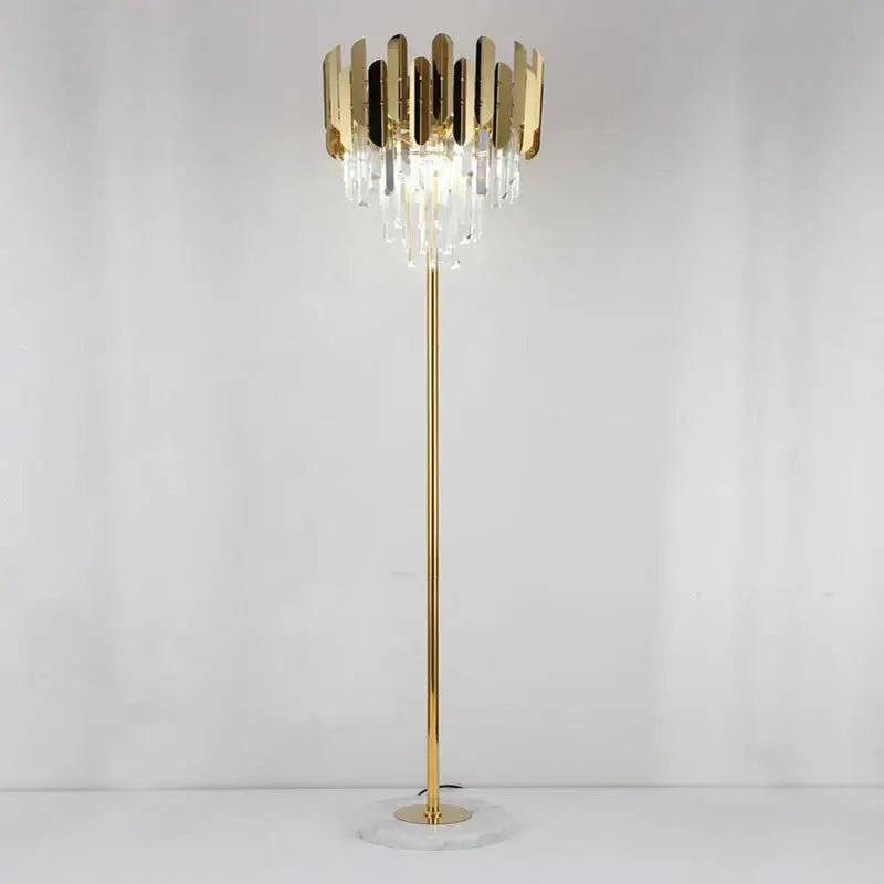 Crystal Gold Floor Lamp