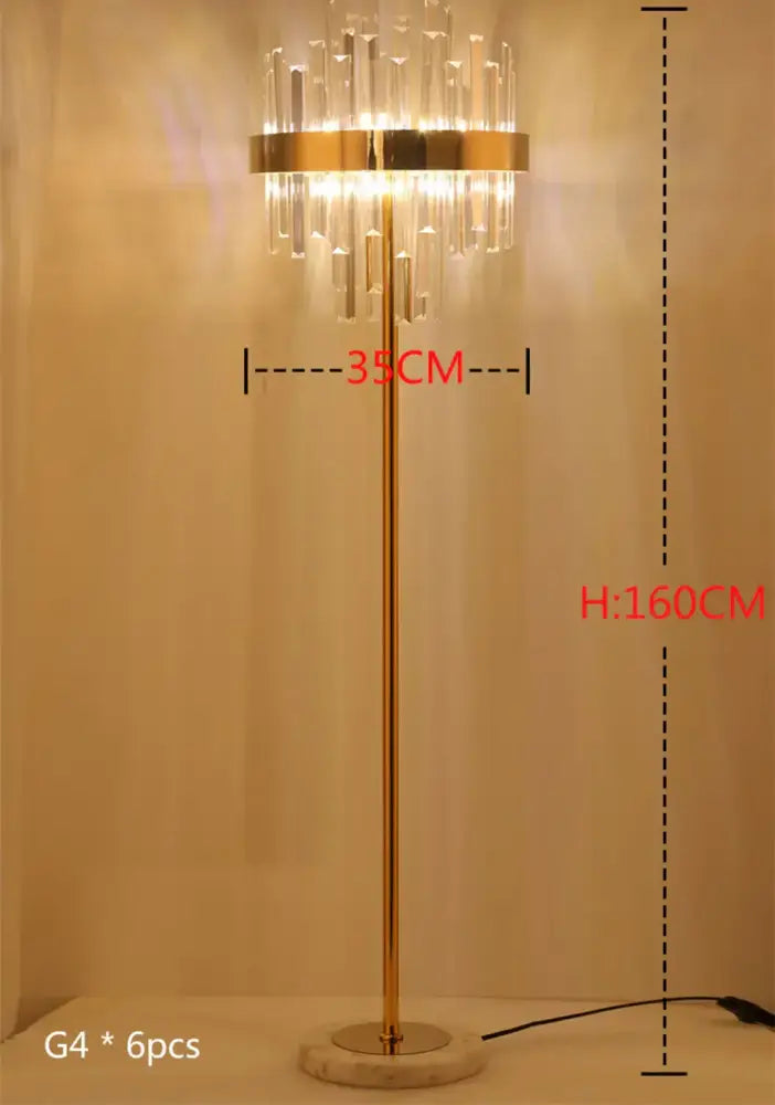 Crystal Gold Floor Lamp