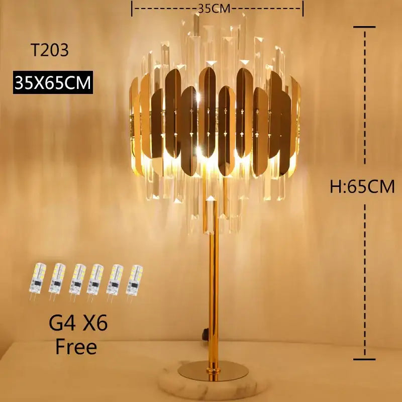 Crystal Gold Floor Lamp