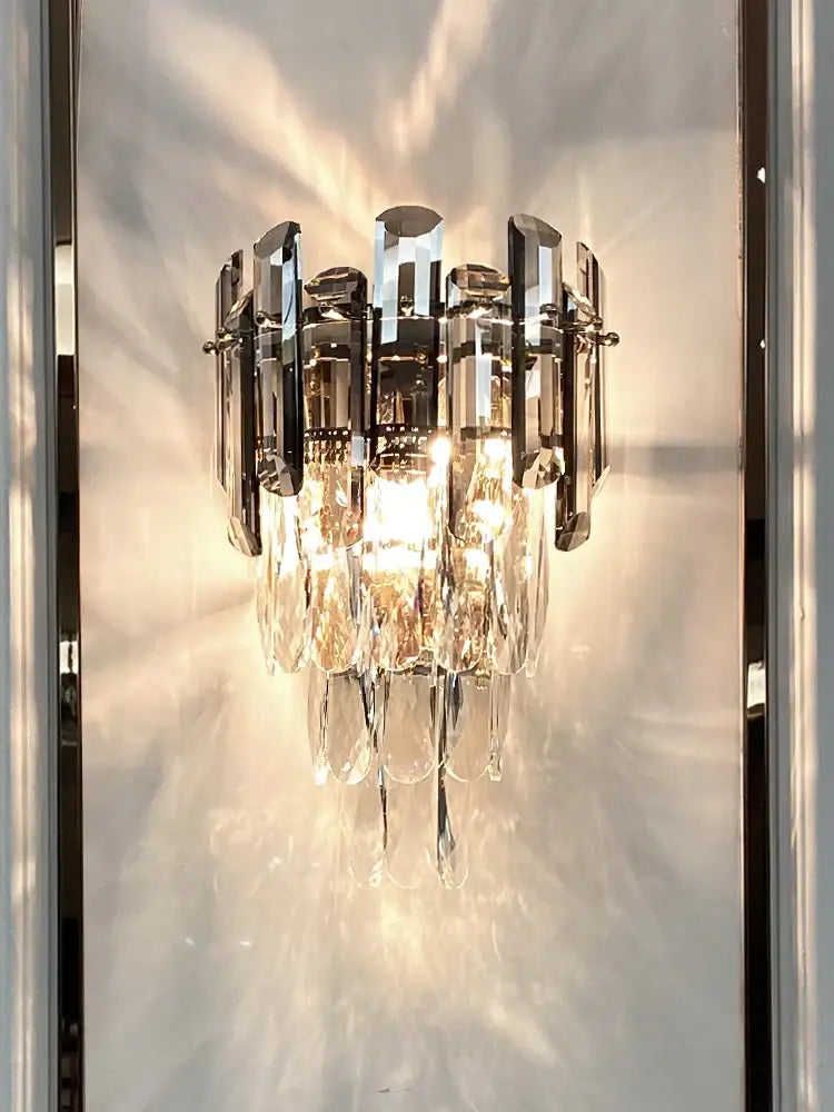 Crystal Gold Bedroom Wall Sconce