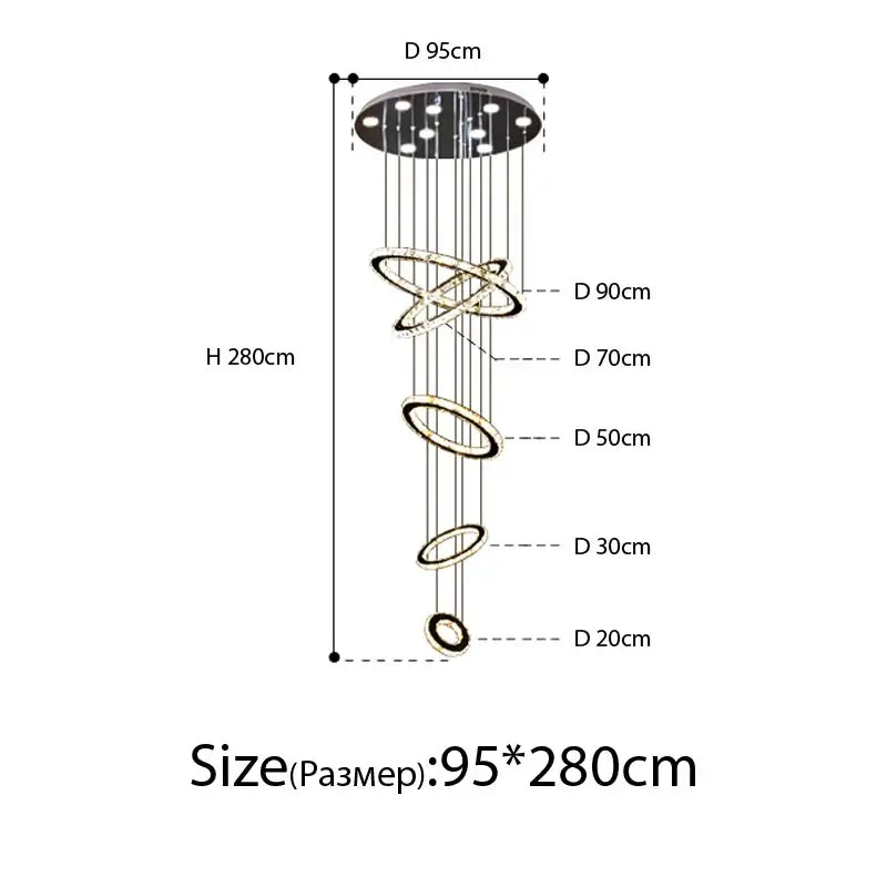 Crystal Rings Chandelier