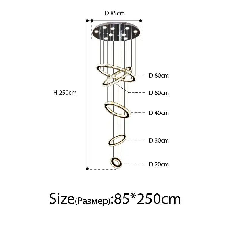 Crystal Rings Chandelier
