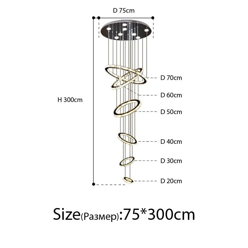 Crystal Rings Chandelier