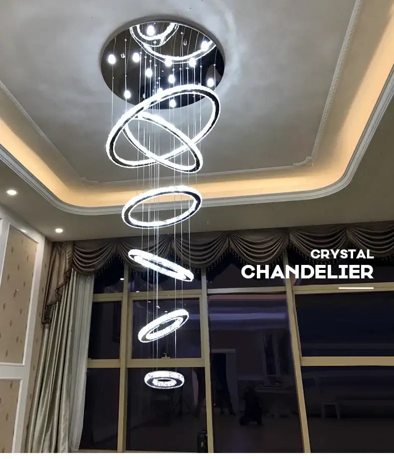 Crystal Rings Chandelier