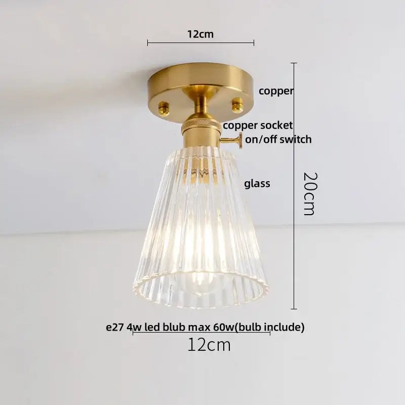 Crystal Glass Ceiling Lamp