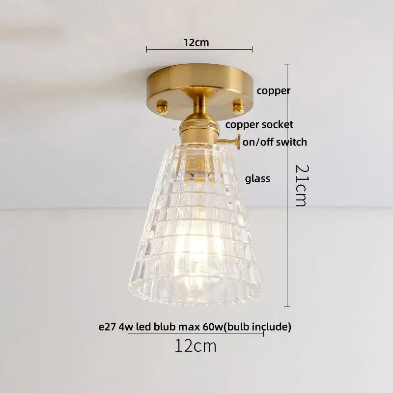 Crystal Glass Ceiling Lamp