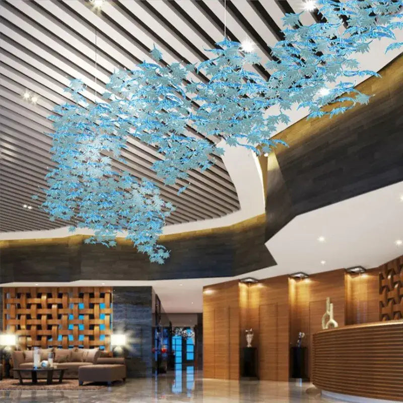 Glass High Ceiling Chandelier