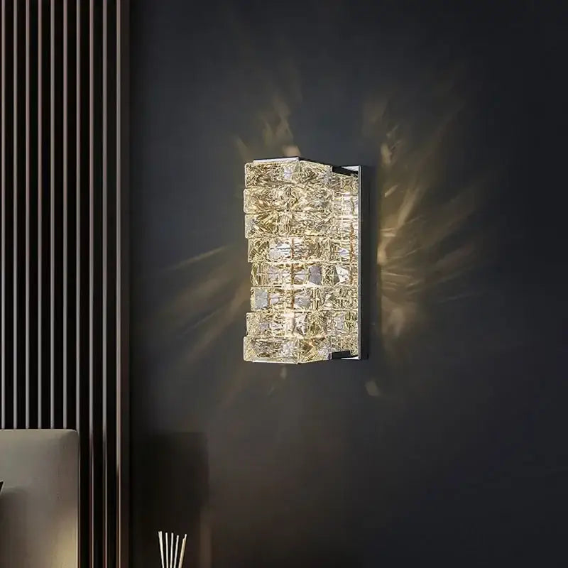 Gold Crystal LED 46cm Wall Light