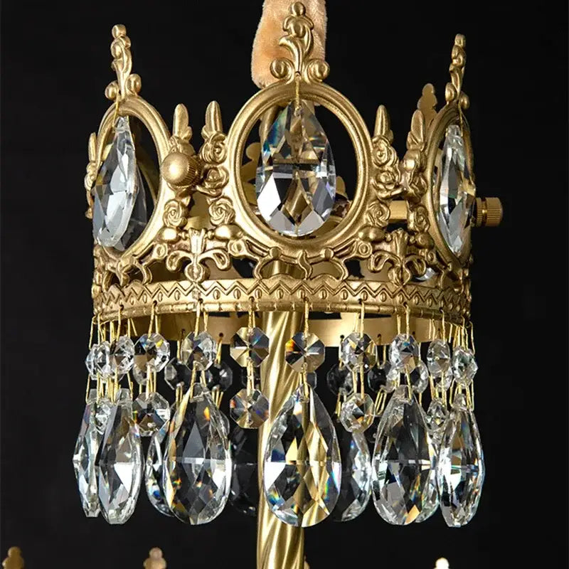 Gold Crystal Crown Chandelier