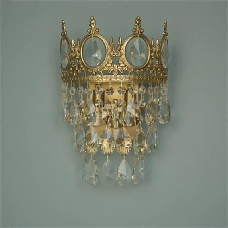 Gold Crystal Crown Chandelier