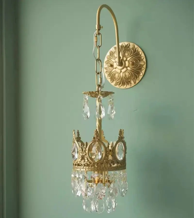 Gold Crystal Crown Chandelier