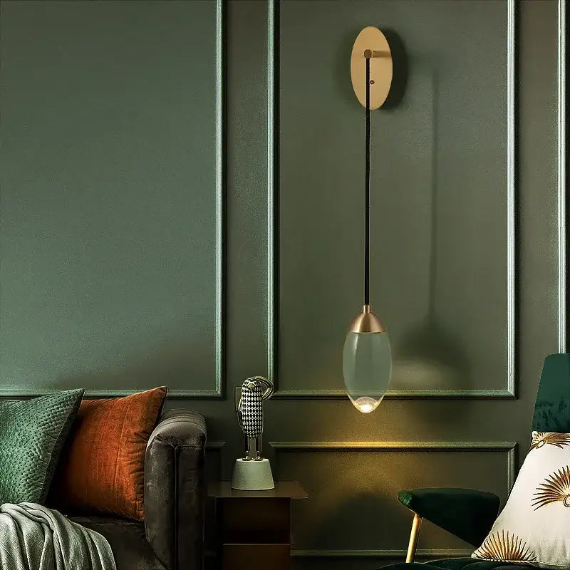 Gold Crystal LED Nordic Stairwell Wall Light