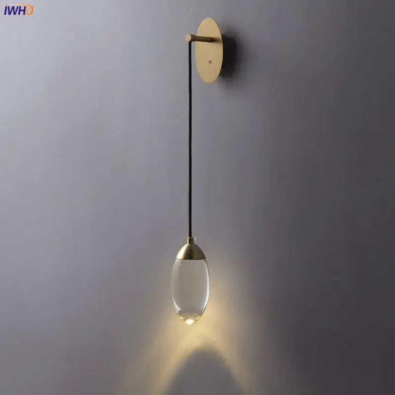 Gold Crystal LED Nordic Stairwell Wall Light