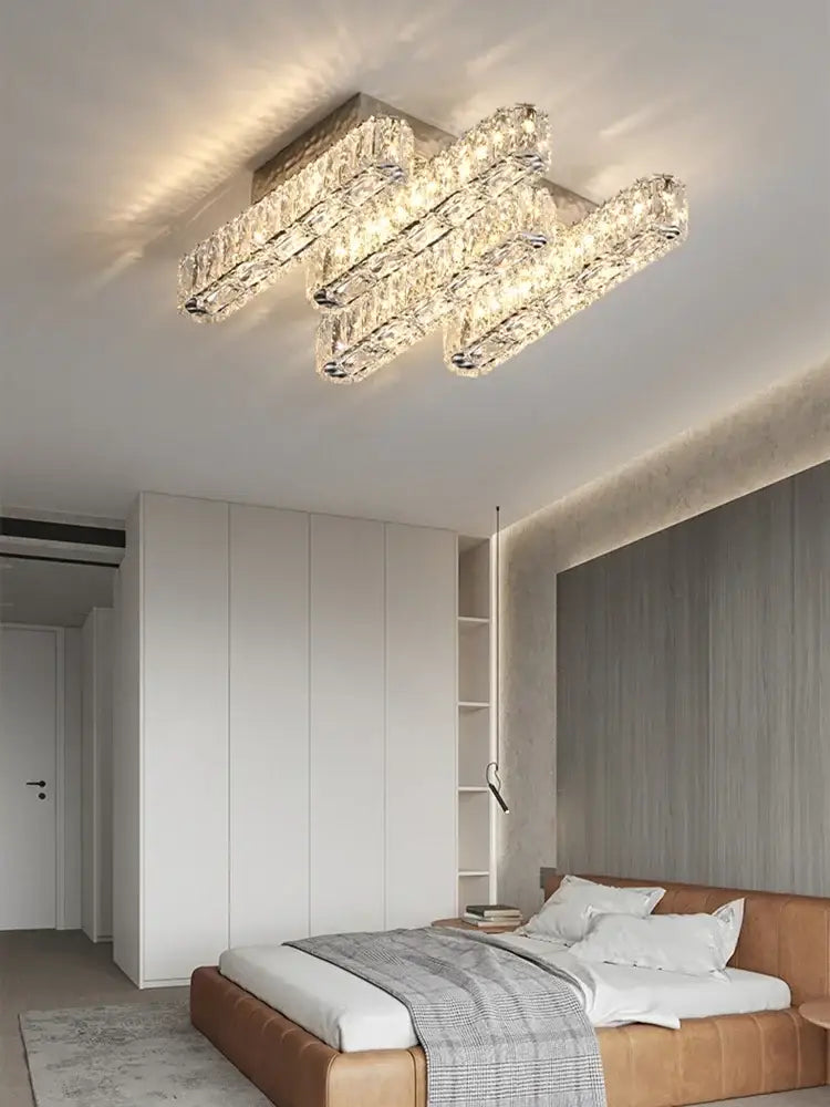 Crystal Rectangular Ceiling Light