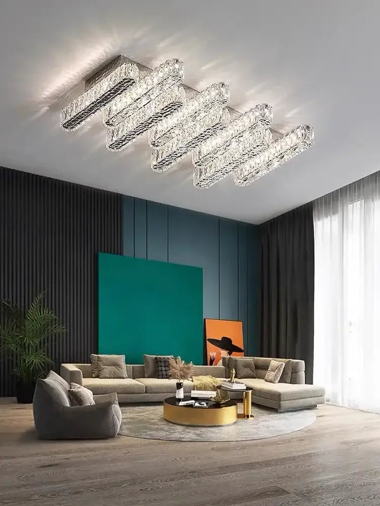 Crystal Rectangular Ceiling Light