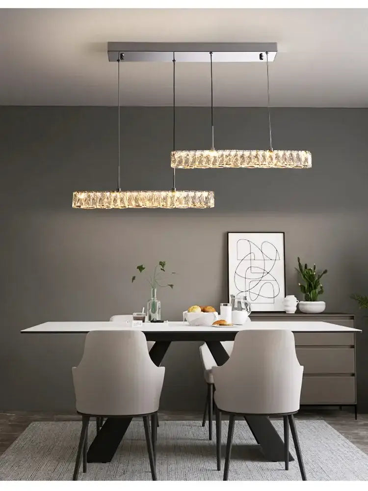 Crystal Rectangular Ceiling Light