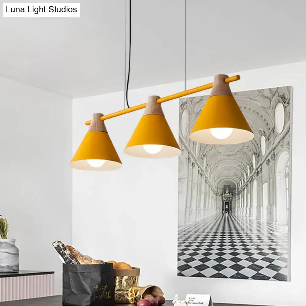Blue Cone Pendant Light