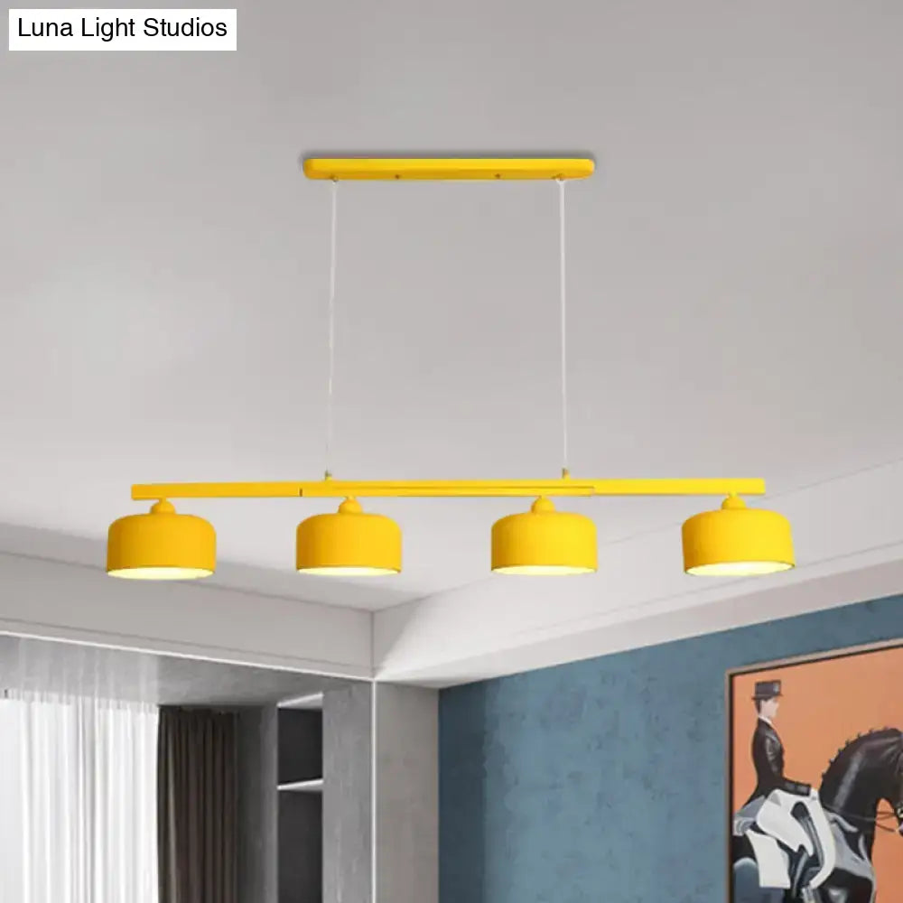 Gray Drum Chandelier