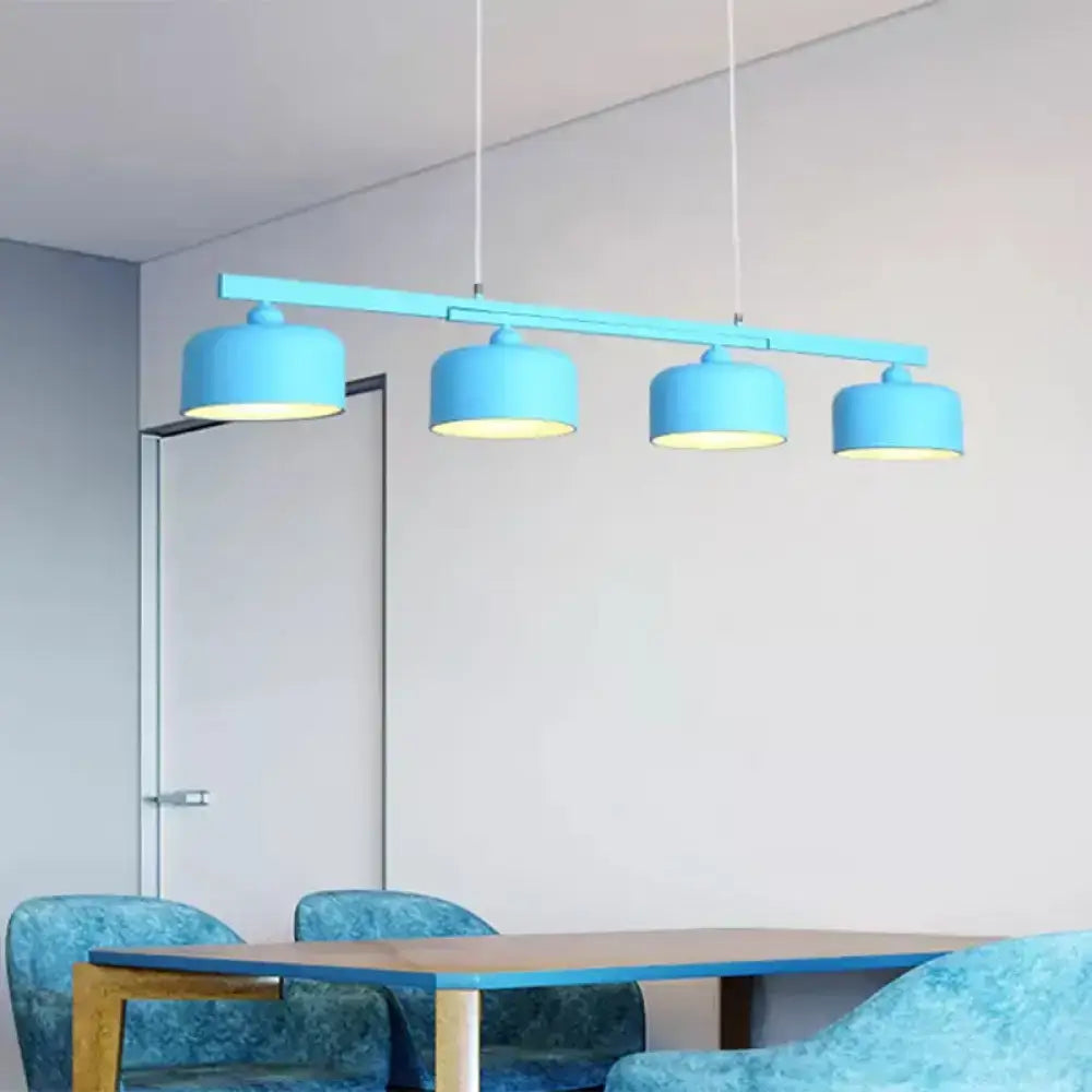 Gray Drum Chandelier