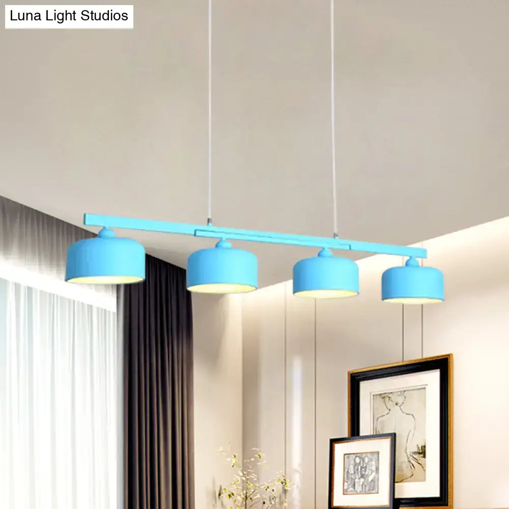 Gray Drum Chandelier