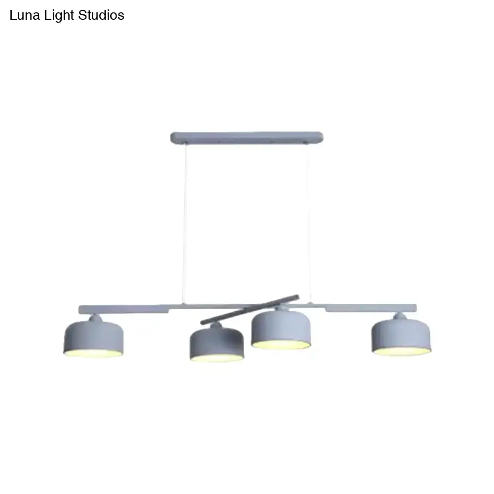 Gray Drum Chandelier