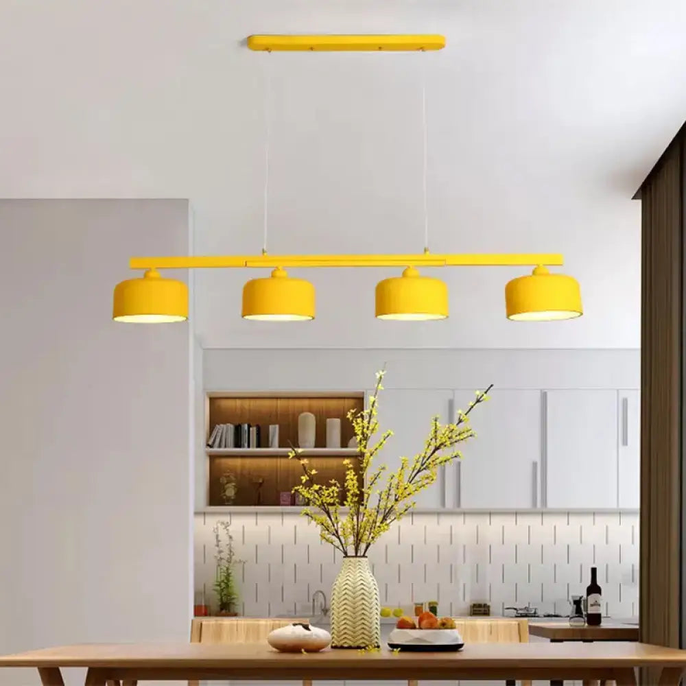 Gray Drum Chandelier