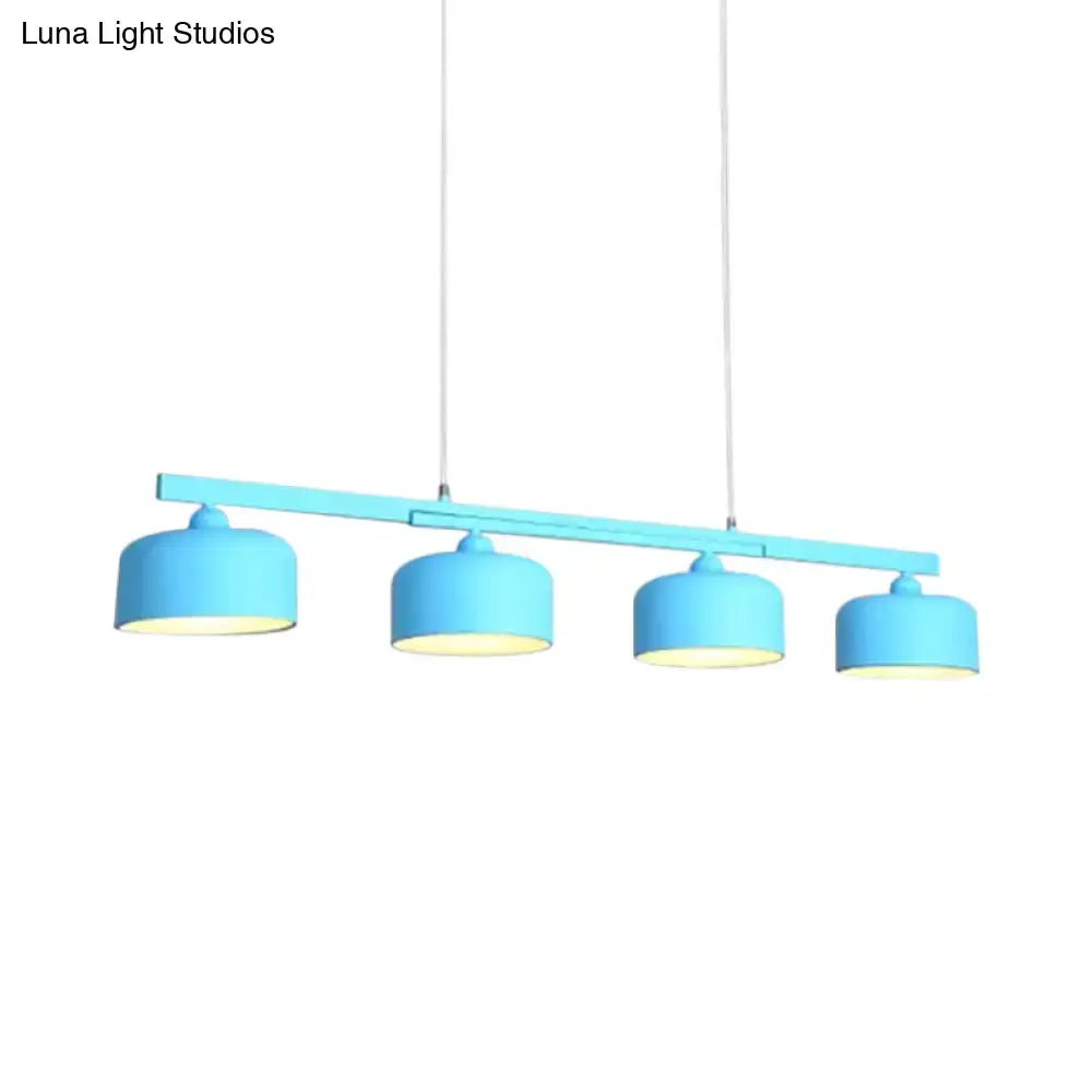 Gray Drum Chandelier
