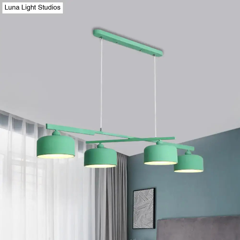 Gray Drum Chandelier