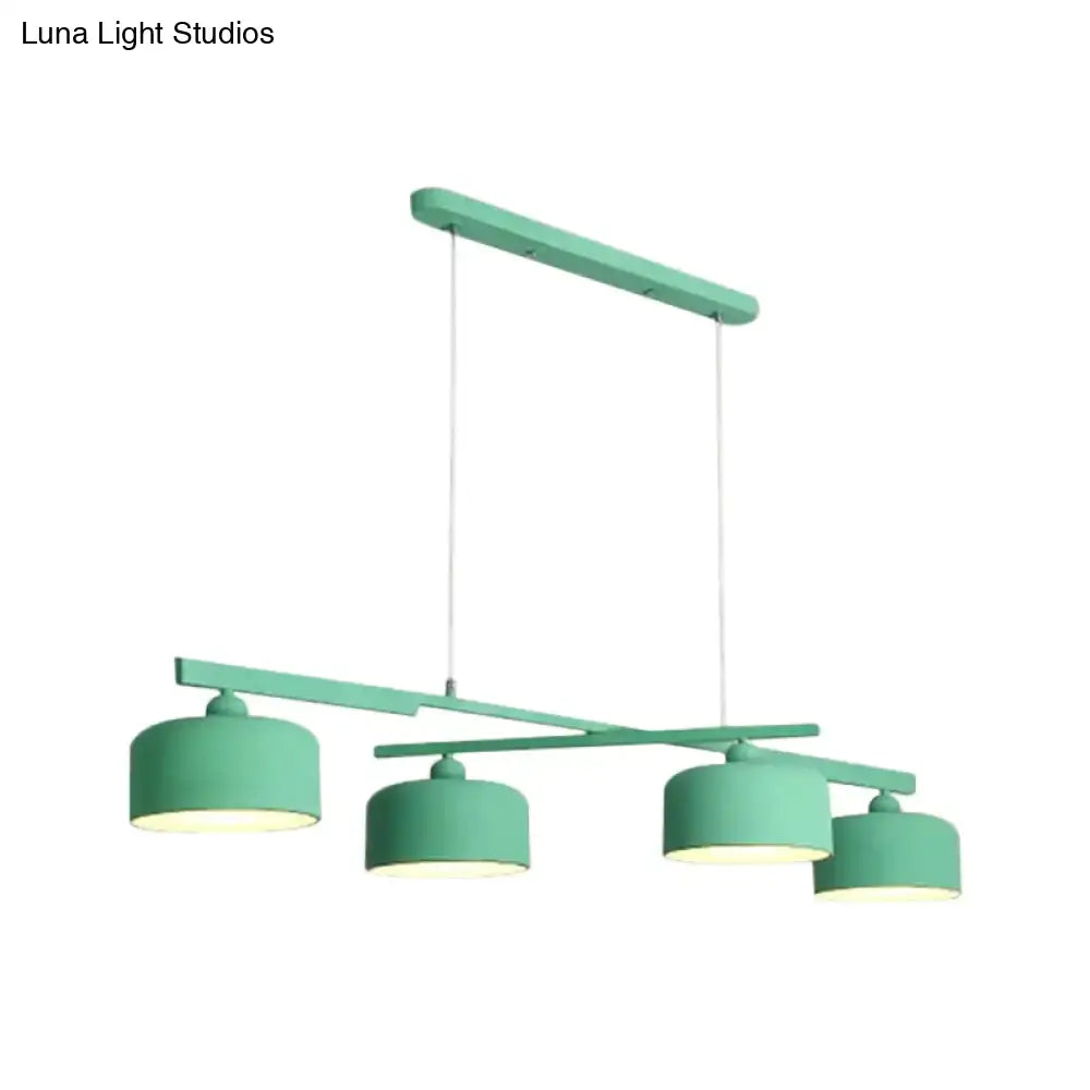 Gray Drum Chandelier
