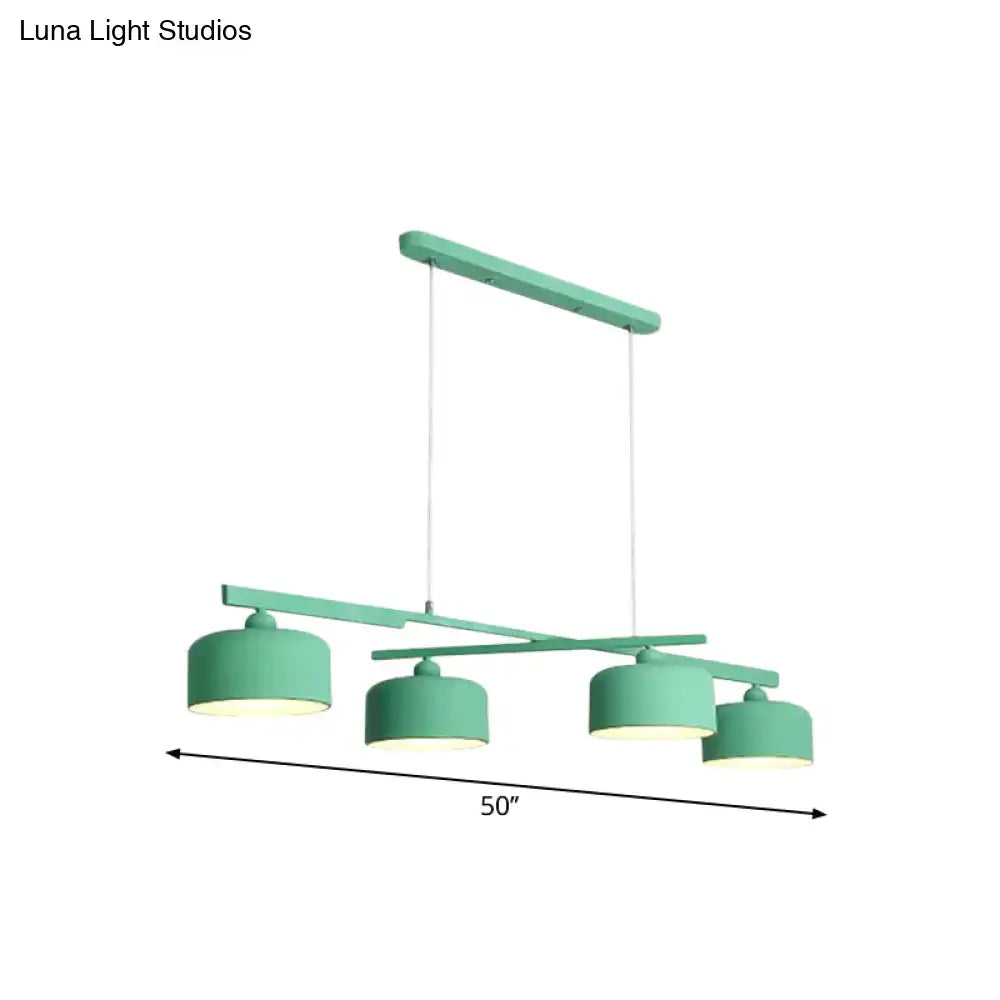 Gray Drum Chandelier